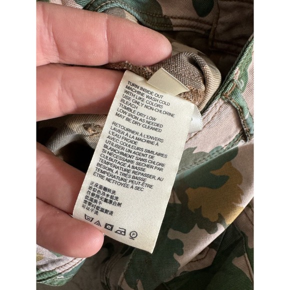 Anthropologie Wanderer Camo Utility Cargo Shorts Green MINT - Picture 7 of 9